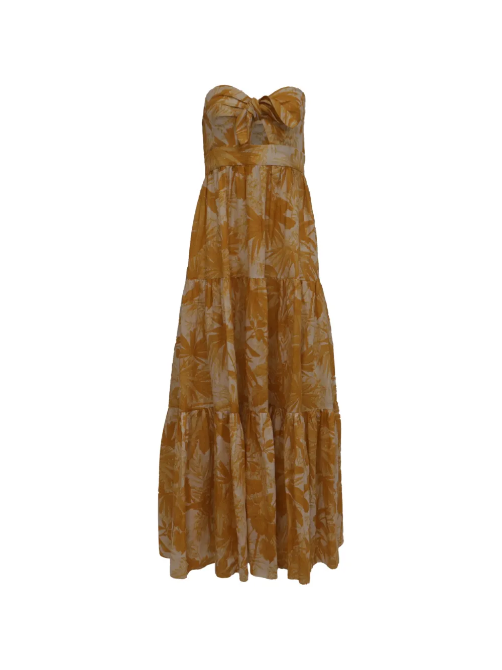 ZIMMERMANN Mae cutout tie-detailed printed maxi dress - Giallo