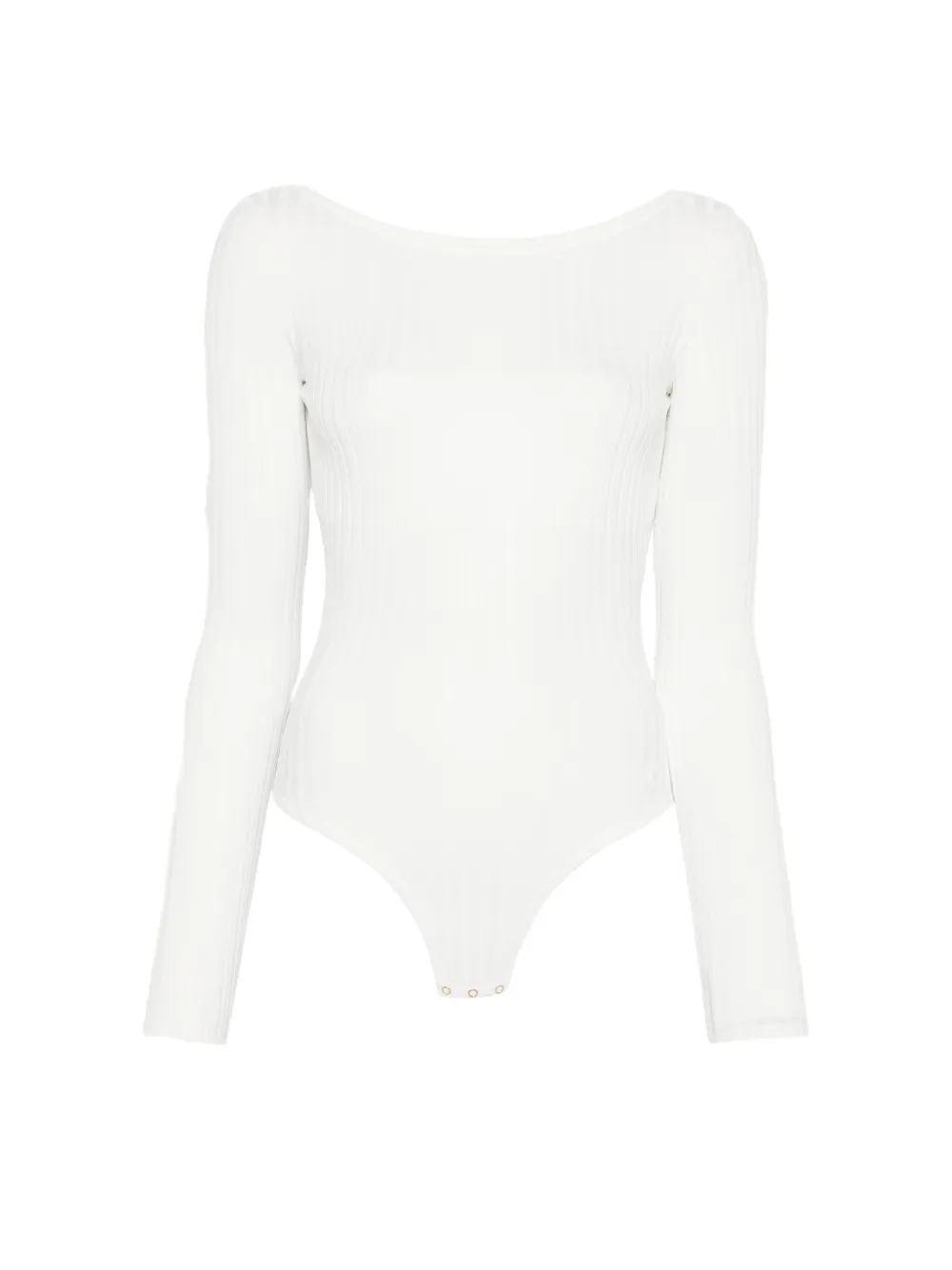 Elisabetta Franchi long-sleeve ribbed bodysuit - Bianco