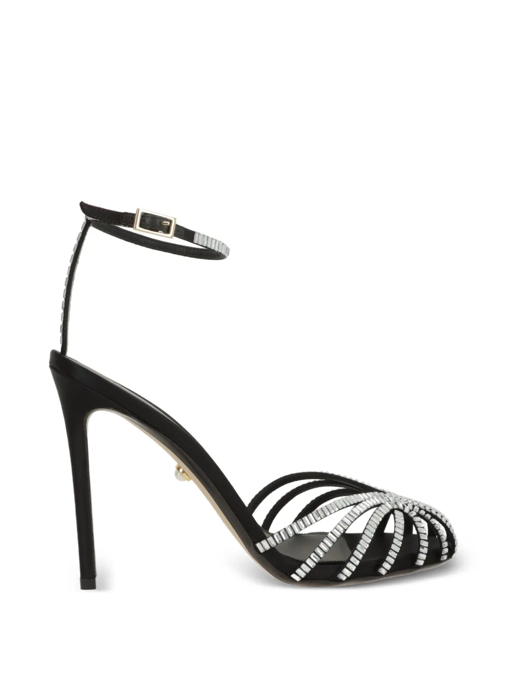 Alevì Sandalen verfraaid met kristallen Zwart