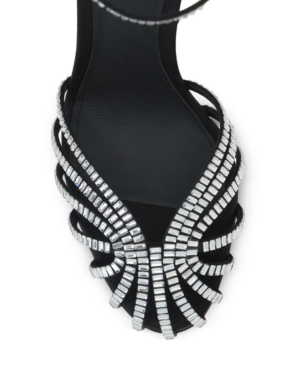 Alevì Sandalen verfraaid met kristallen Zwart