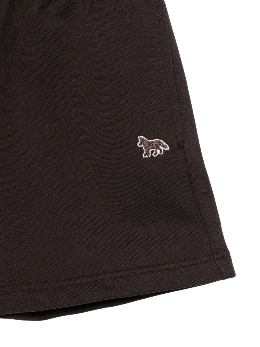  Maison Kitsuné Drawstring Fox-motif Shorts - Brown 