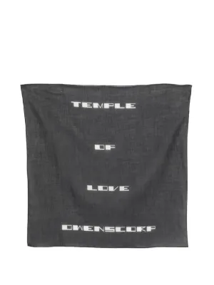 Rick Owens DRKSHDW Printed Scarf | Black | FARFETCH