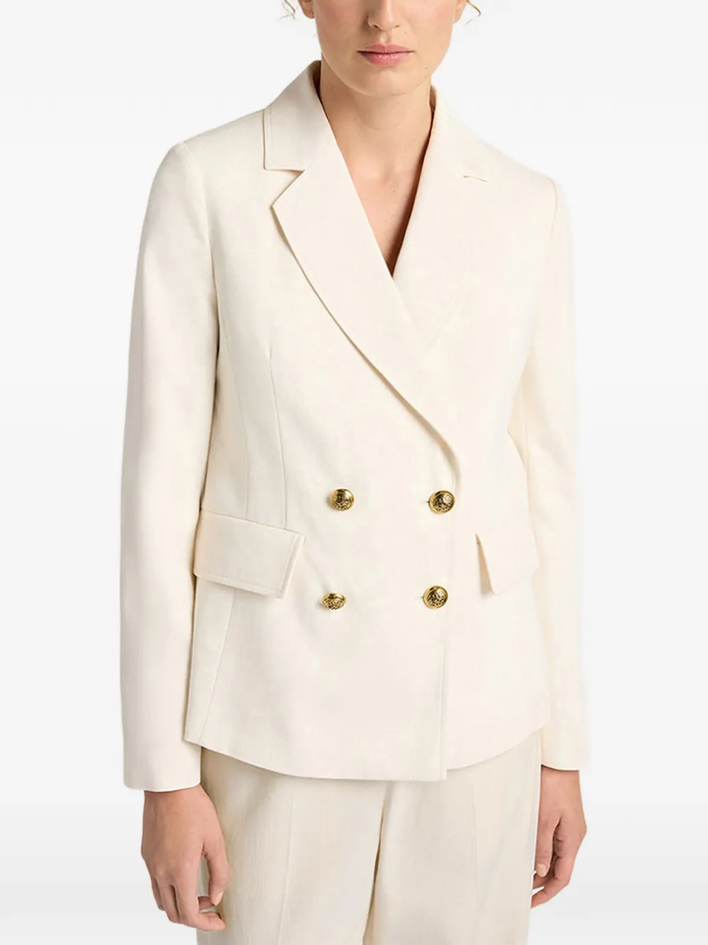  Momoni Sierra Double-breasted Flap-pocket Jacket - Neutrals 