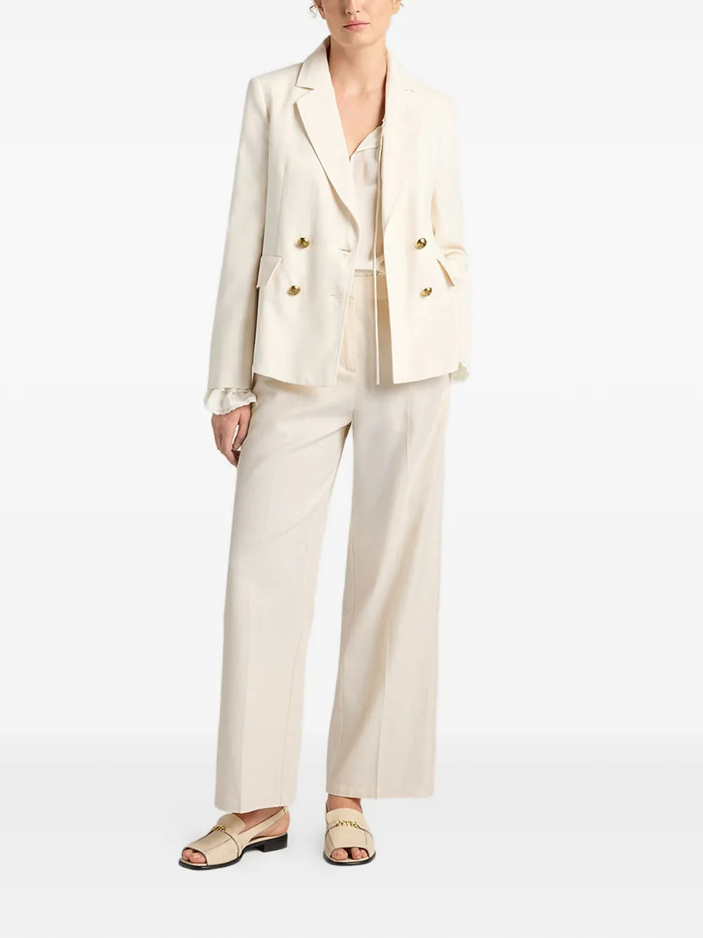  Momoni Sierra Double-breasted Flap-pocket Jacket - Neutrals 