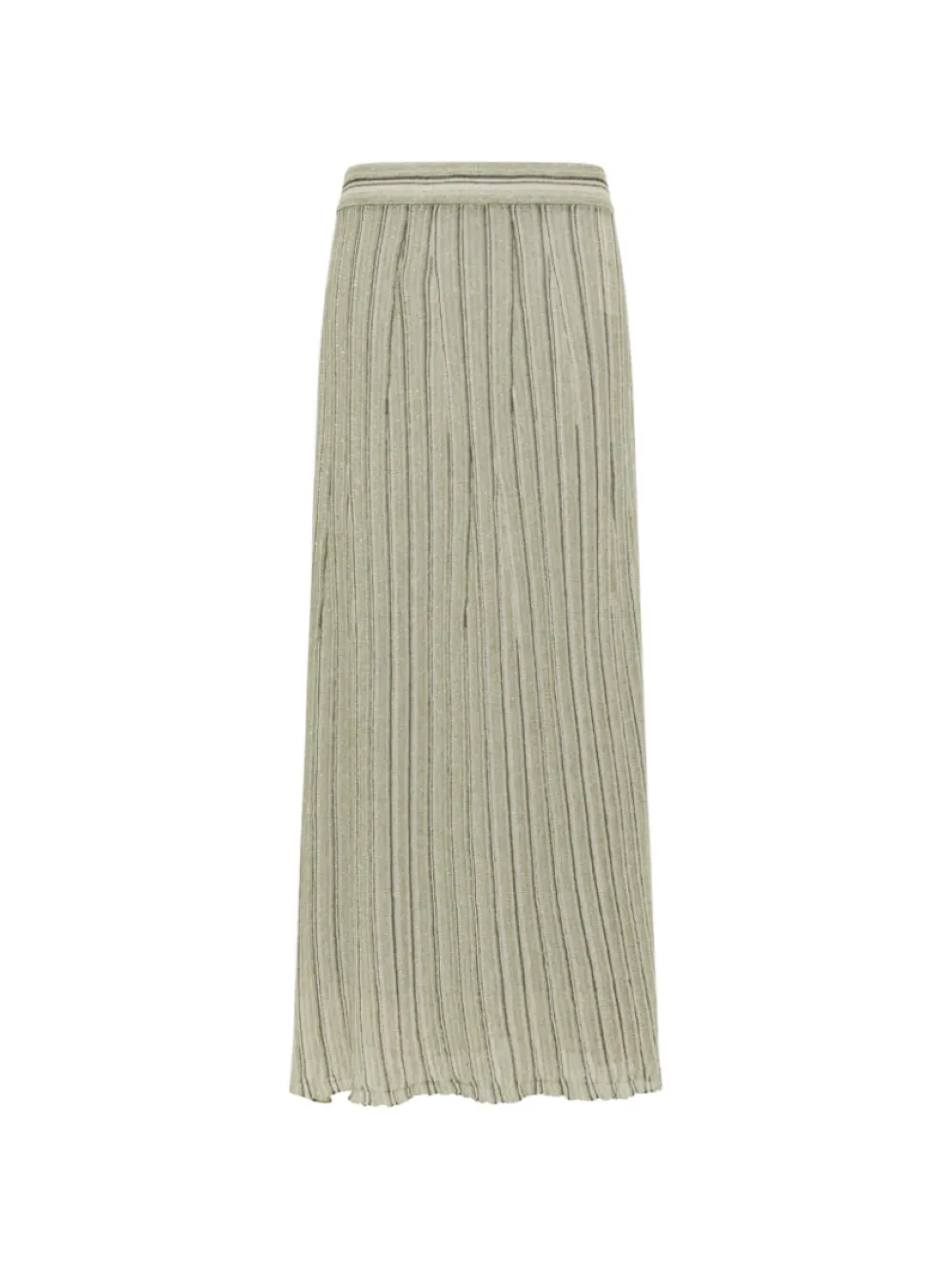 Momoní Matsi Multistriped Ribbed Skirt In Green