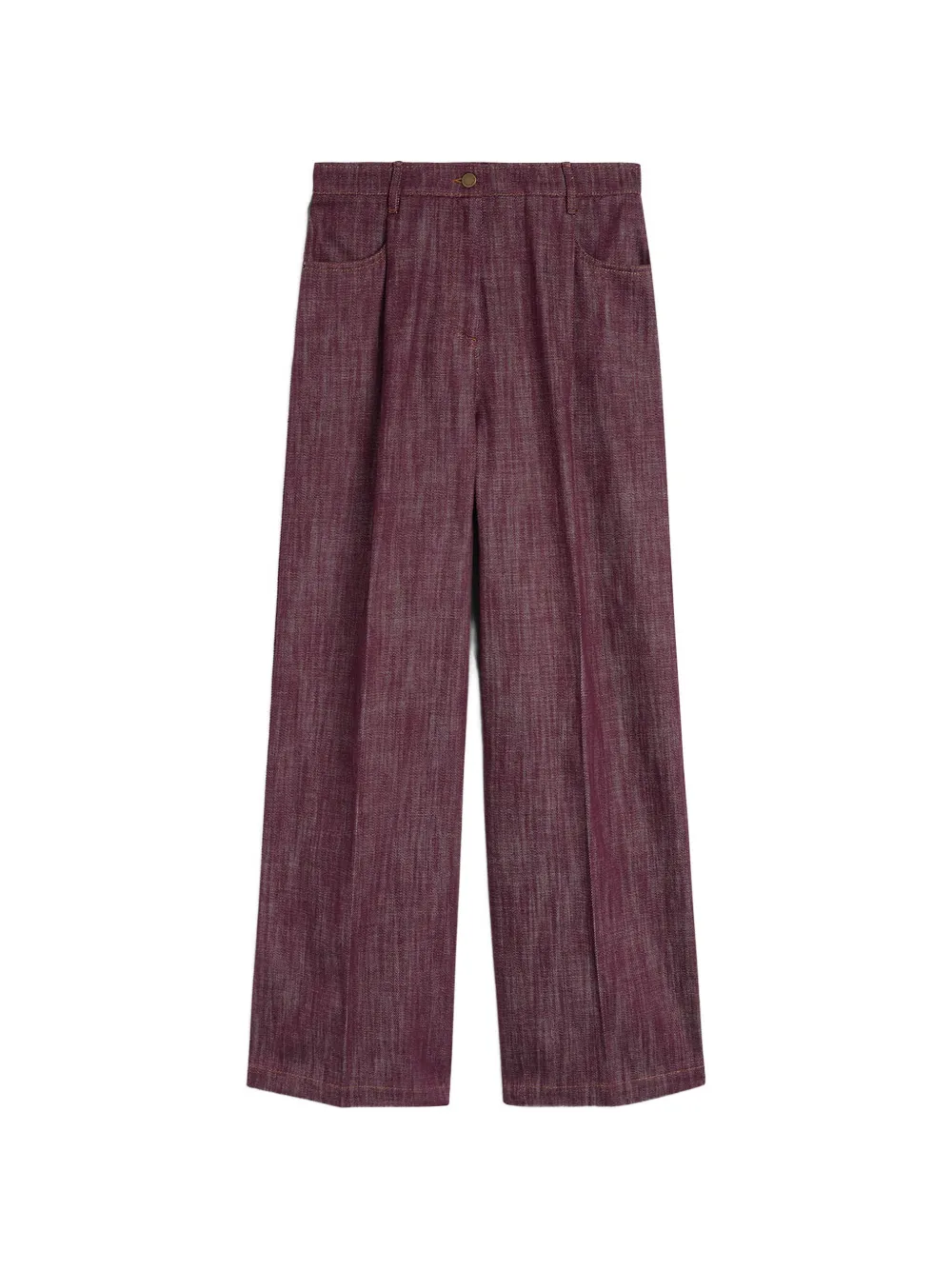 Momoni Pantaloni a gamba ampia con pieghe - Viola