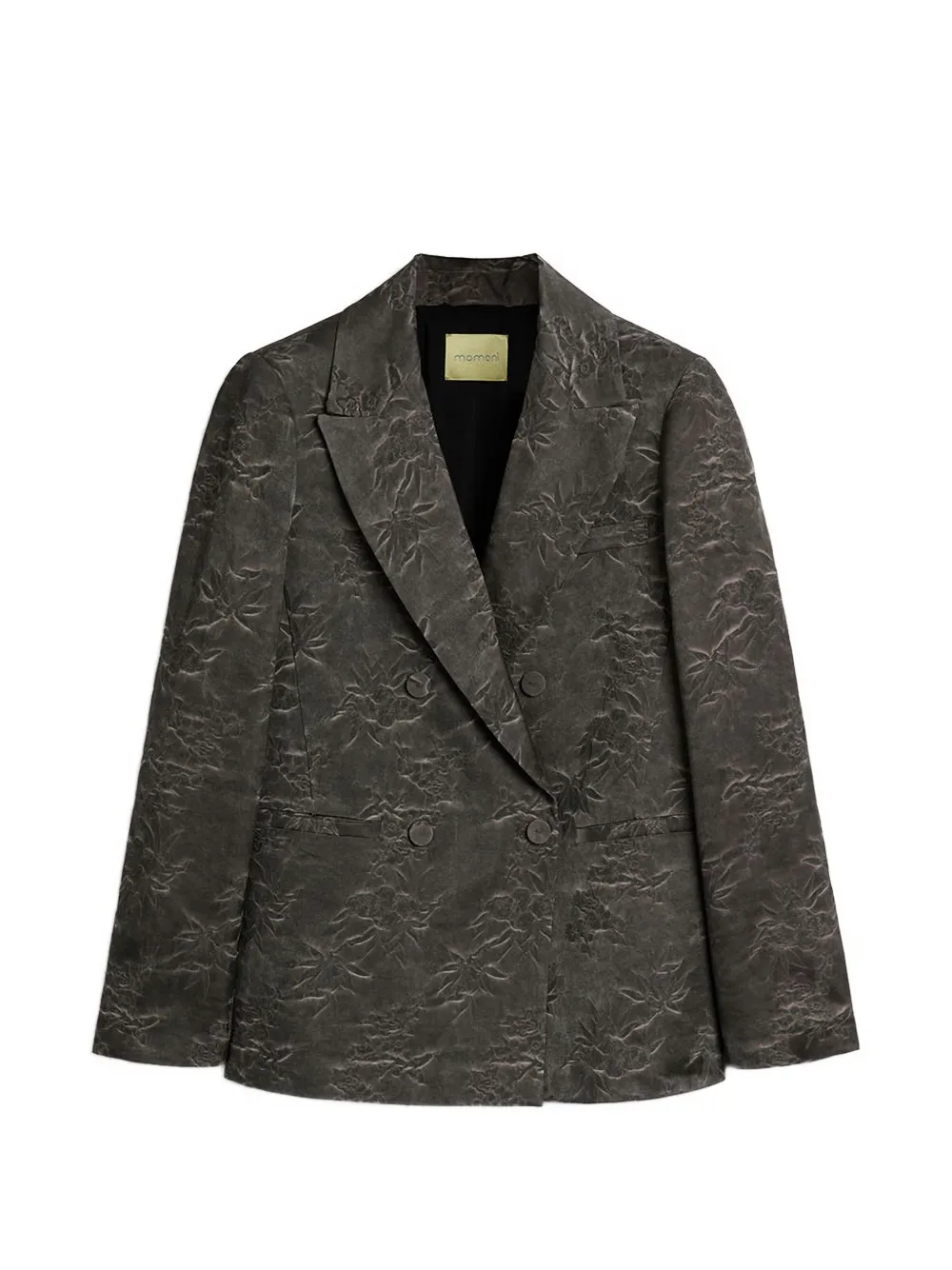 Momoni jacquard double-breasted jacket - Grau