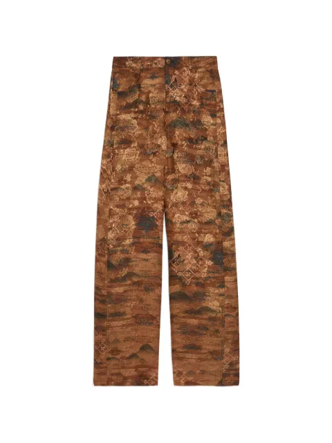 Momoni Aguila printed jacquard flared trousers