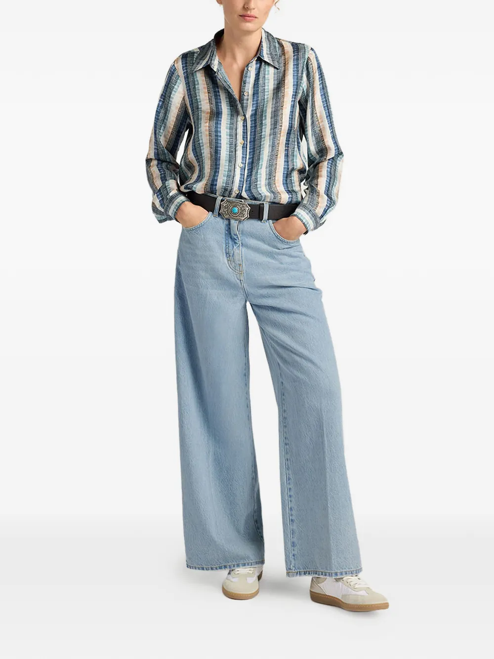  Momoni 5-pocket Flared Jeans - Blue 