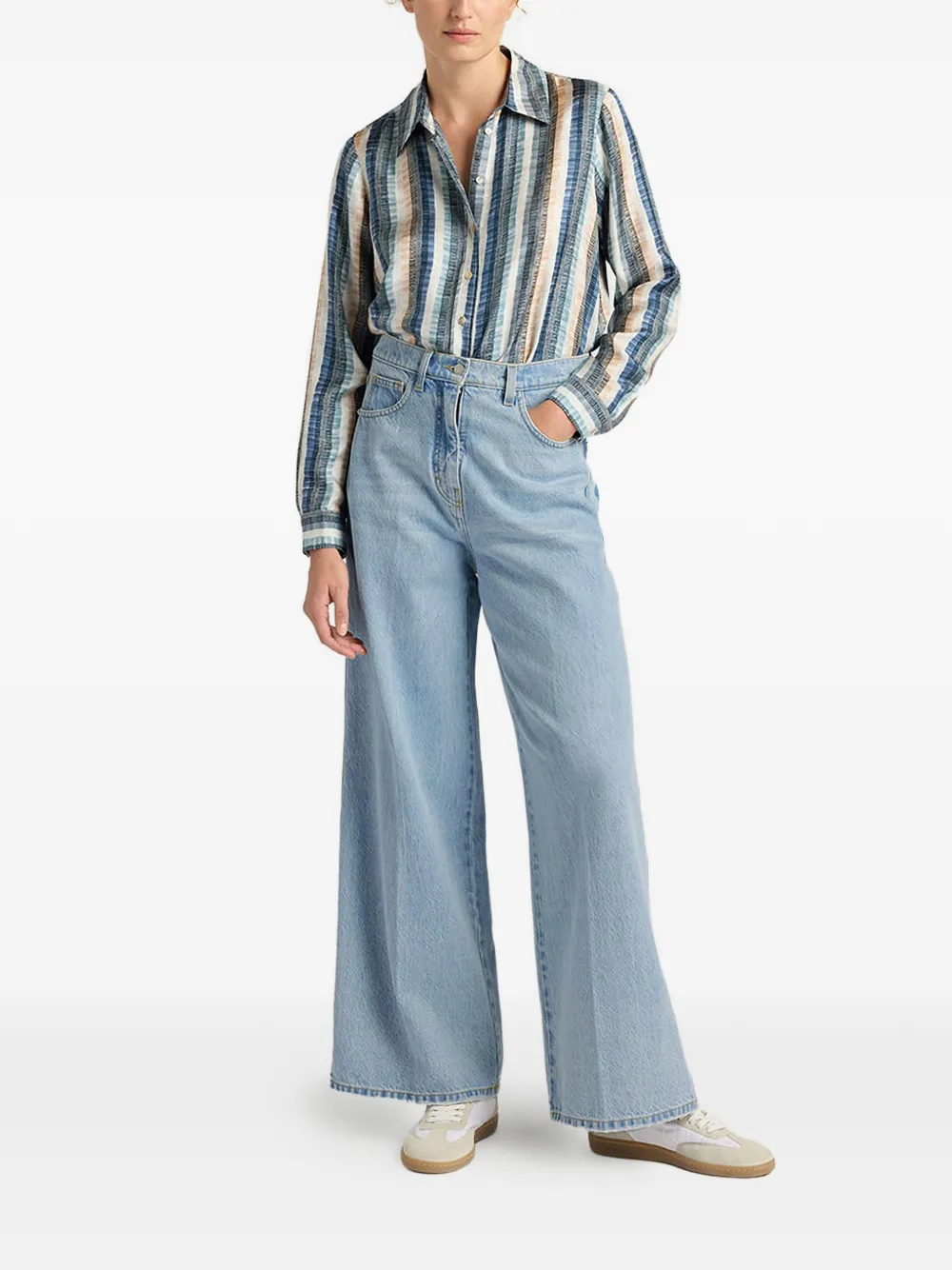  Momoni 5-pocket Flared Jeans - Blue 