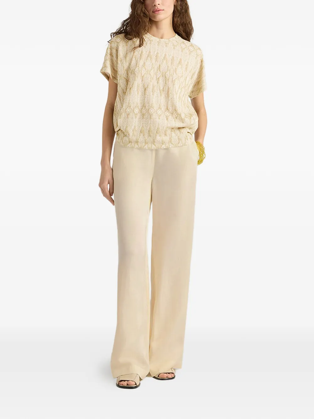  Momoni Elasticated Wide-leg Trousers - Neutrals 