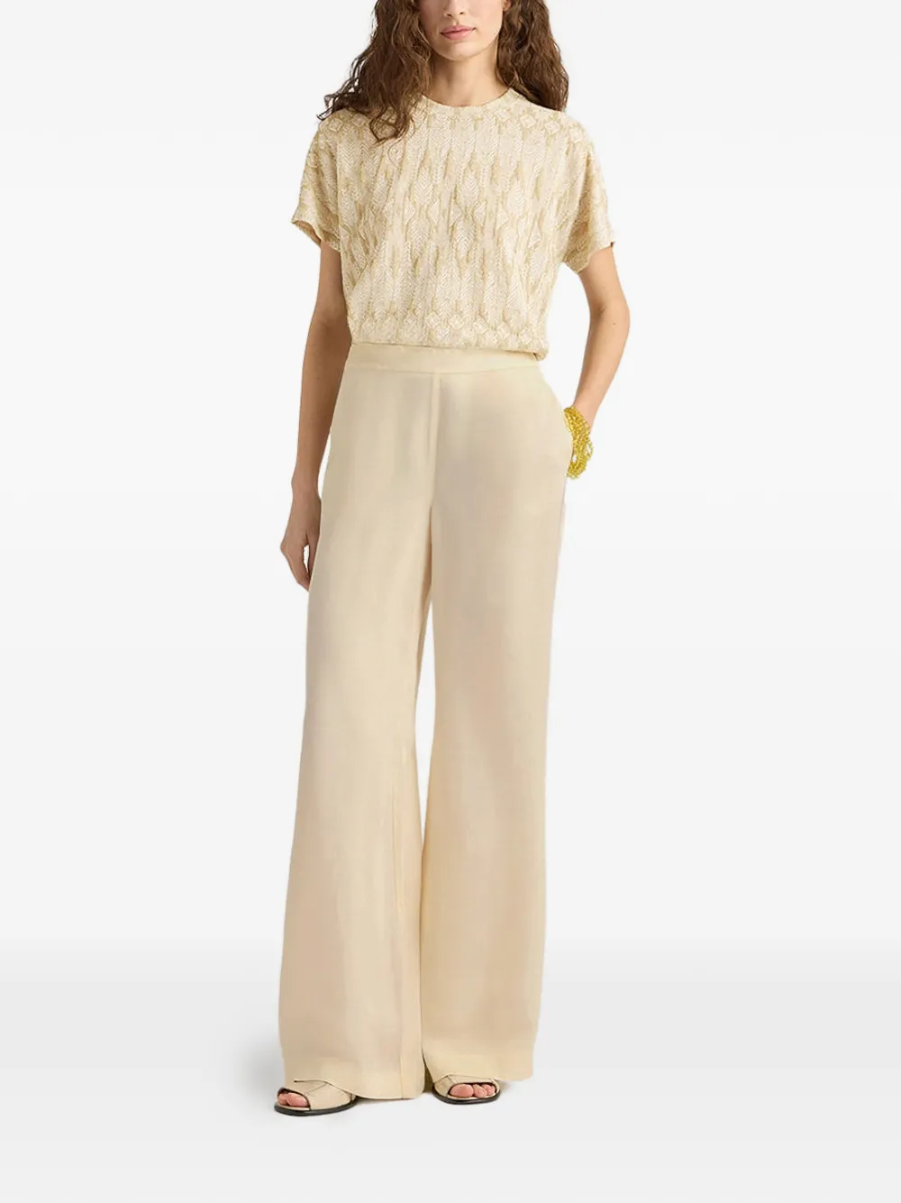  Momoni Elasticated Wide-leg Trousers - Neutrals 
