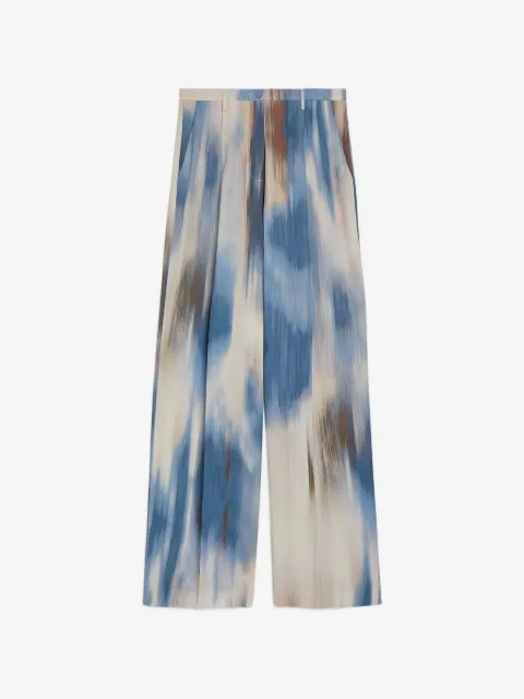 MOMONÌ Aliento double-pleat printed palazzo pants