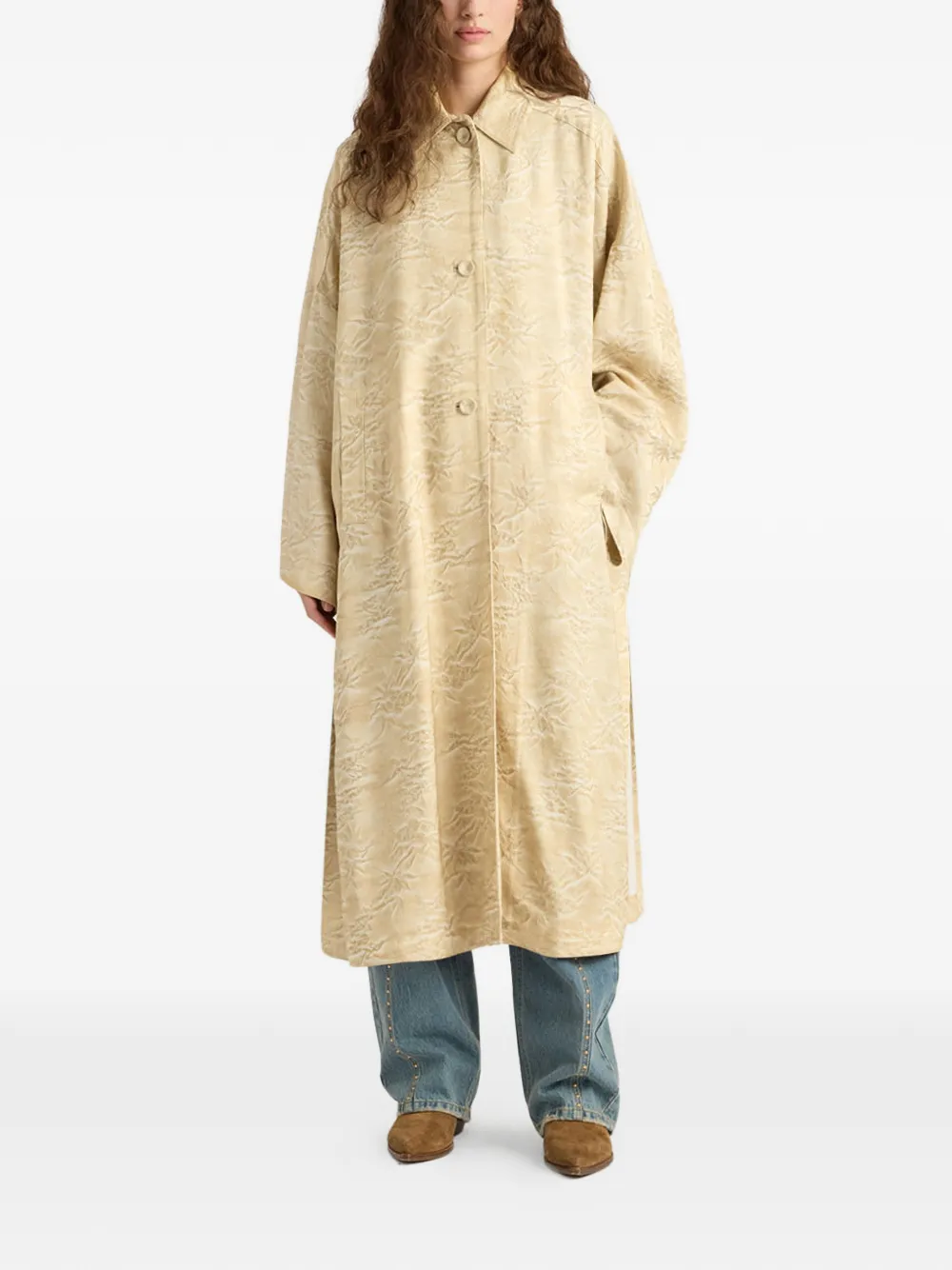  Momoni Jacquard Oversized Coat - Neutrals 