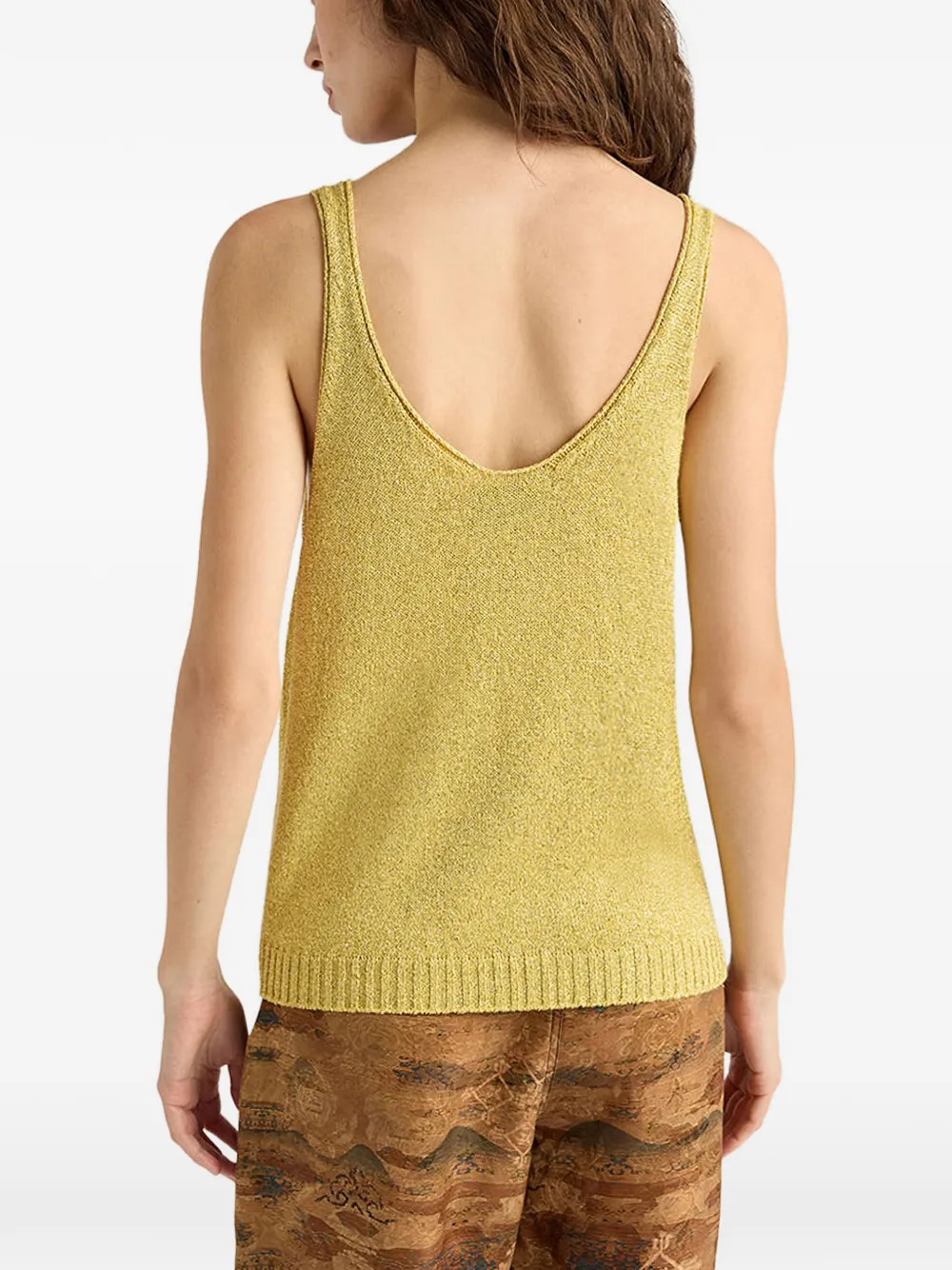 MOMONÌ David ribgebreide tanktop Goud