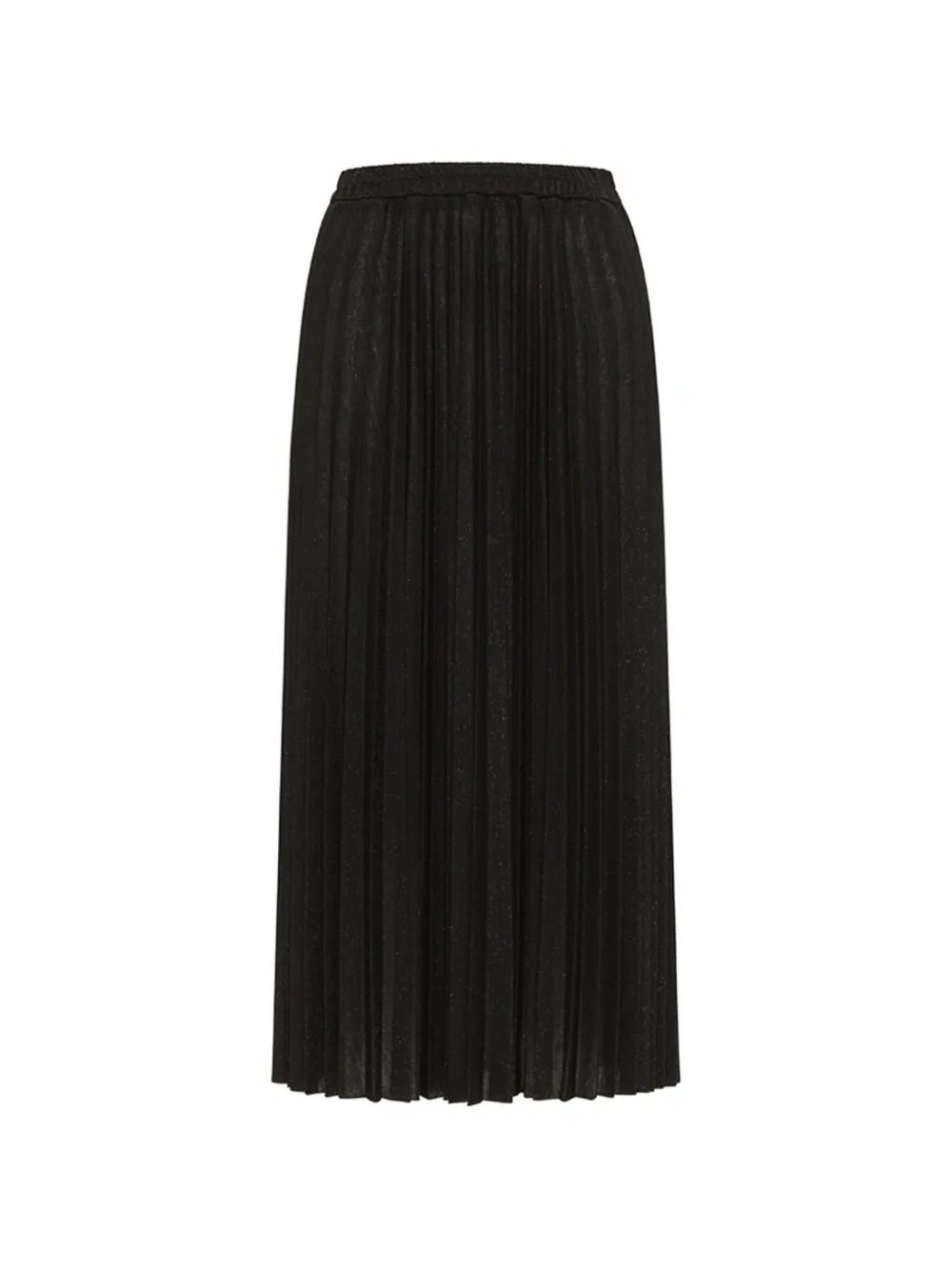 Momoní Emi Pleated Midi Skirt In Black