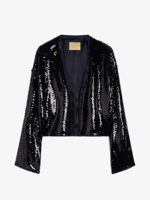 MOMONÌ sequin raw-cut jacket