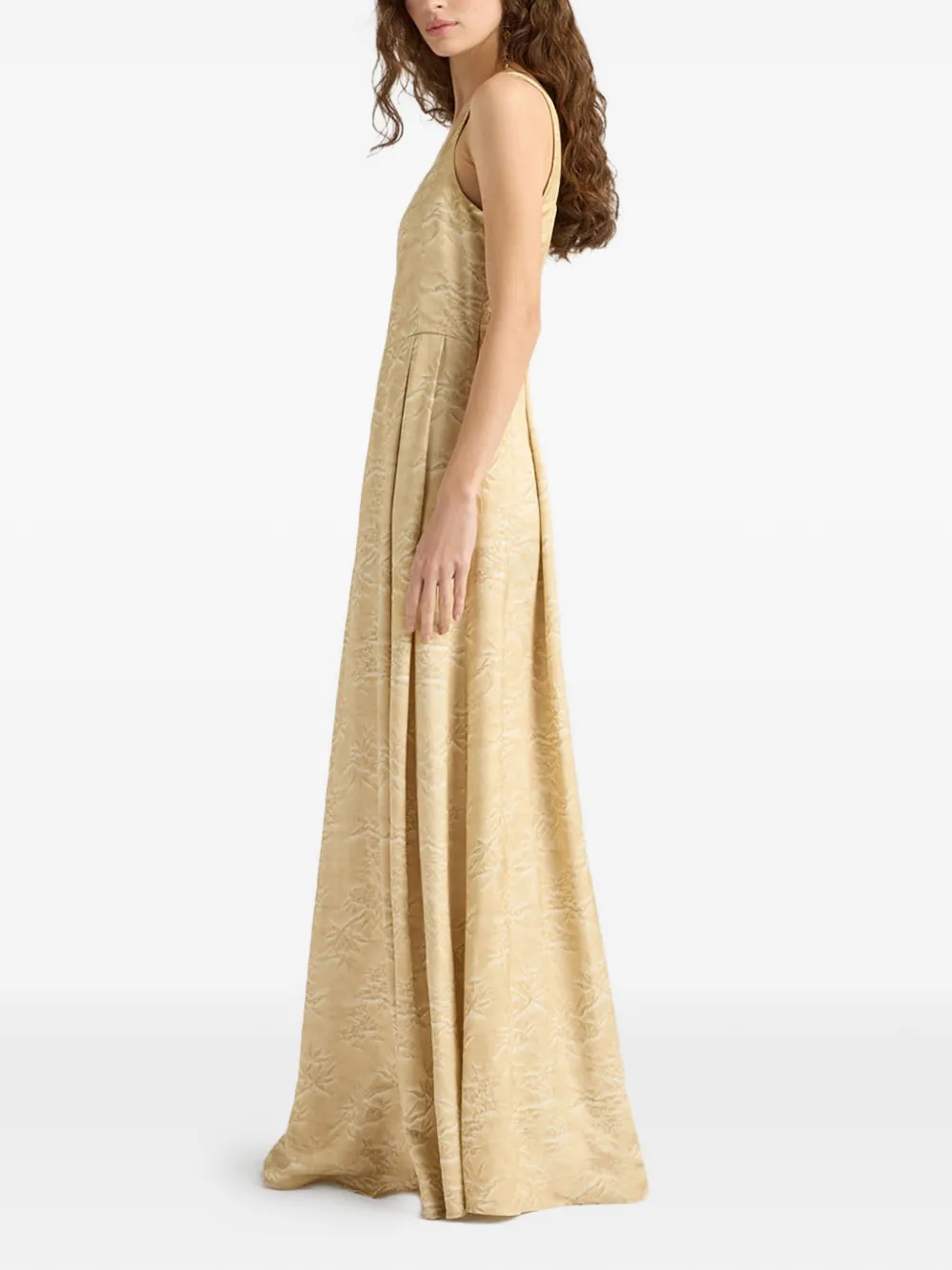  Momoni Sonora Jacquard Square-neck Dress - Neutrals 