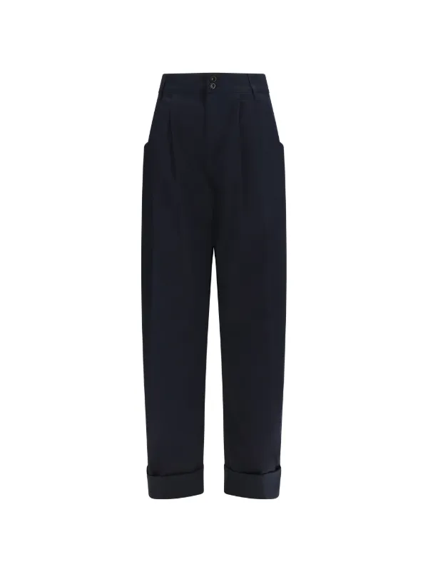 Jacob Cohën Barrel Mid-rise Trousers in Blue