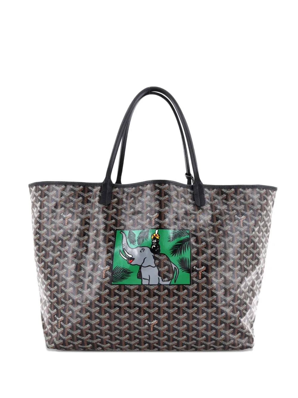 Goyard Pre-Owned Saint Louis Printed Coated Canvas GM tote bag - Nero