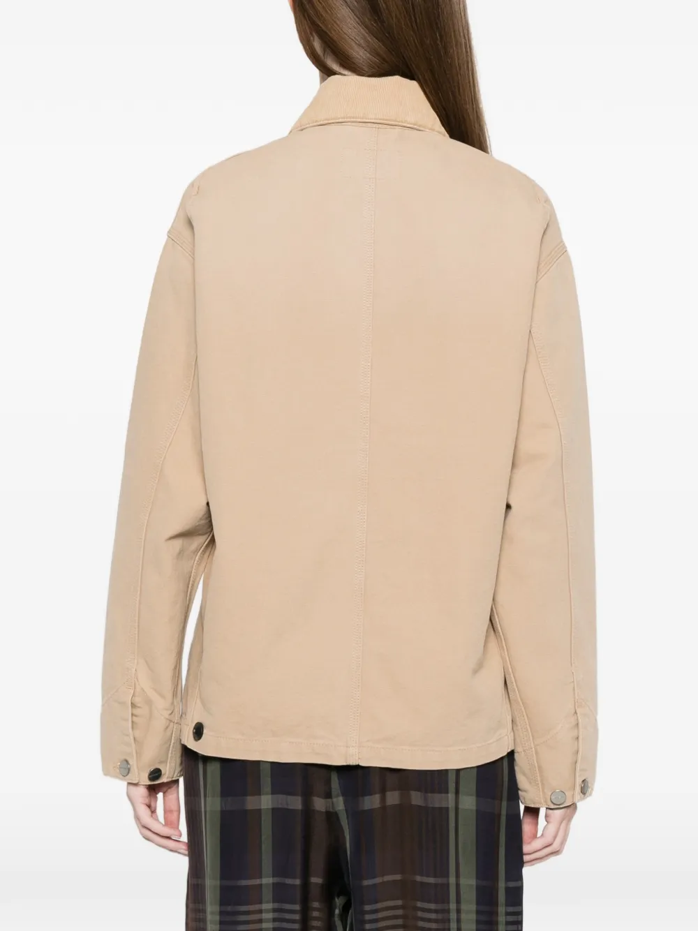 Carhartt WIP W' OG Michigan jack van biologisch katoen met ribfluwelen kraag Beige