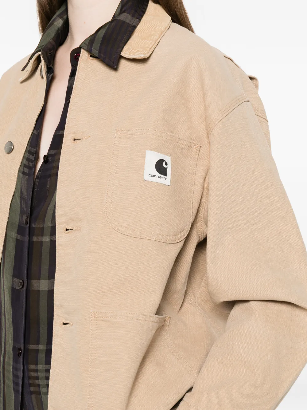 Carhartt WIP W' OG Michigan jack van biologisch katoen met ribfluwelen kraag Beige