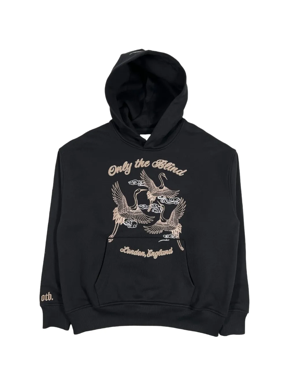 Only the Blind embroidered cotton hoodie - Nero
