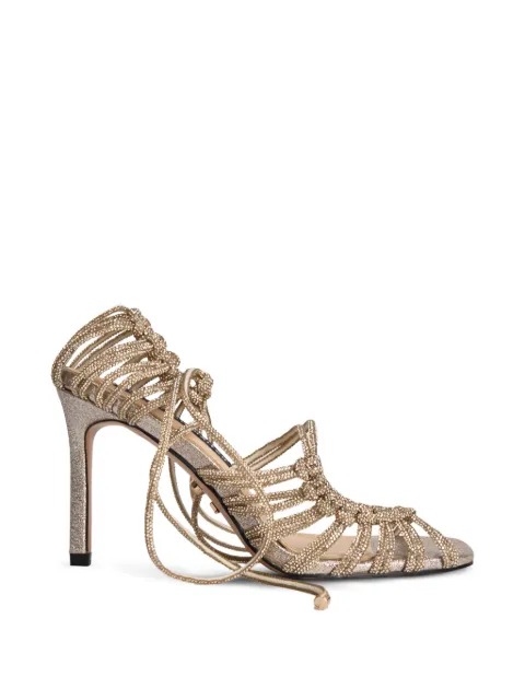 TWENTY FOURHAITCH crystal-embellished strappy sandals