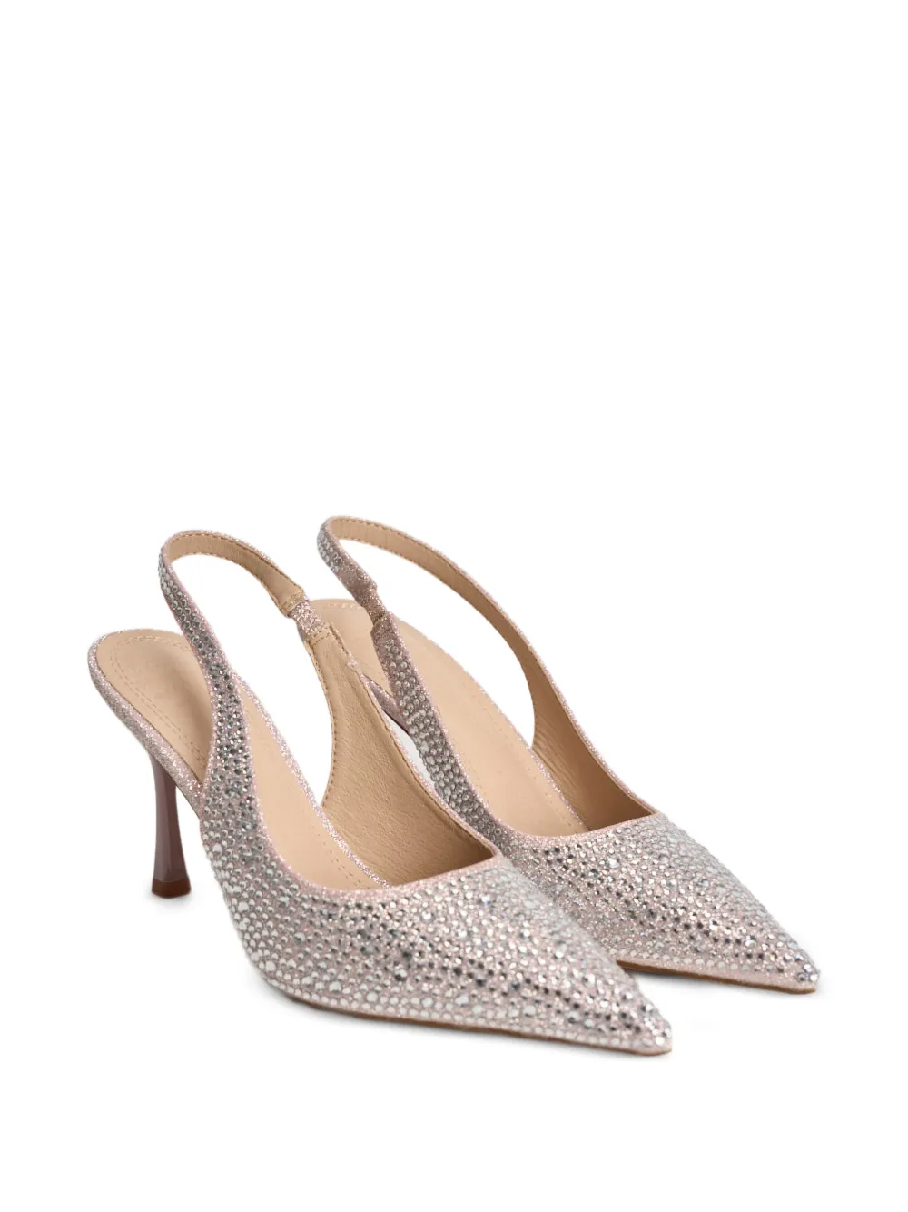  Twenty Fourhaitch Rhinestone Slingback Pumps - Silver 