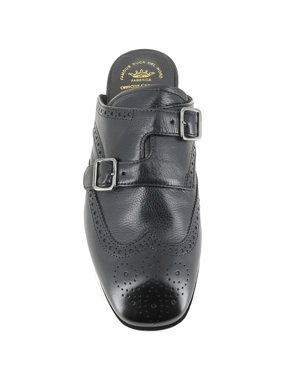 Officine Creative buckle detail brogue mules Zwart