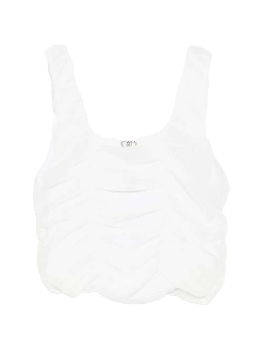 Liu Jo Kids square-neck top - Bianco