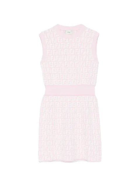 Fendi Kids FF 图案无袖连衣裙