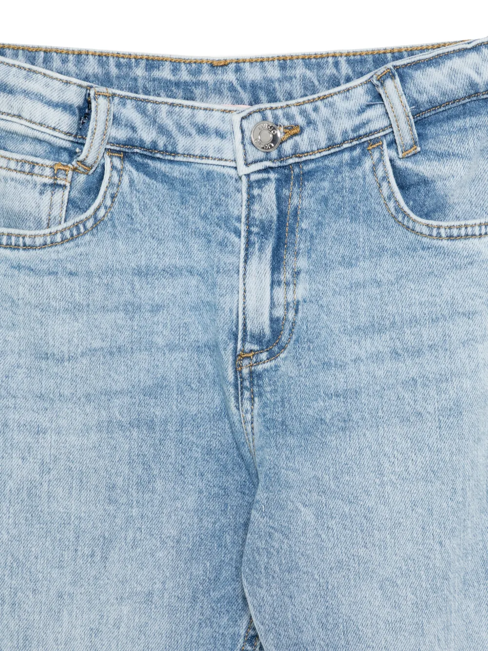Liu Jo Kids Jeans met knoopsluiting Blauw