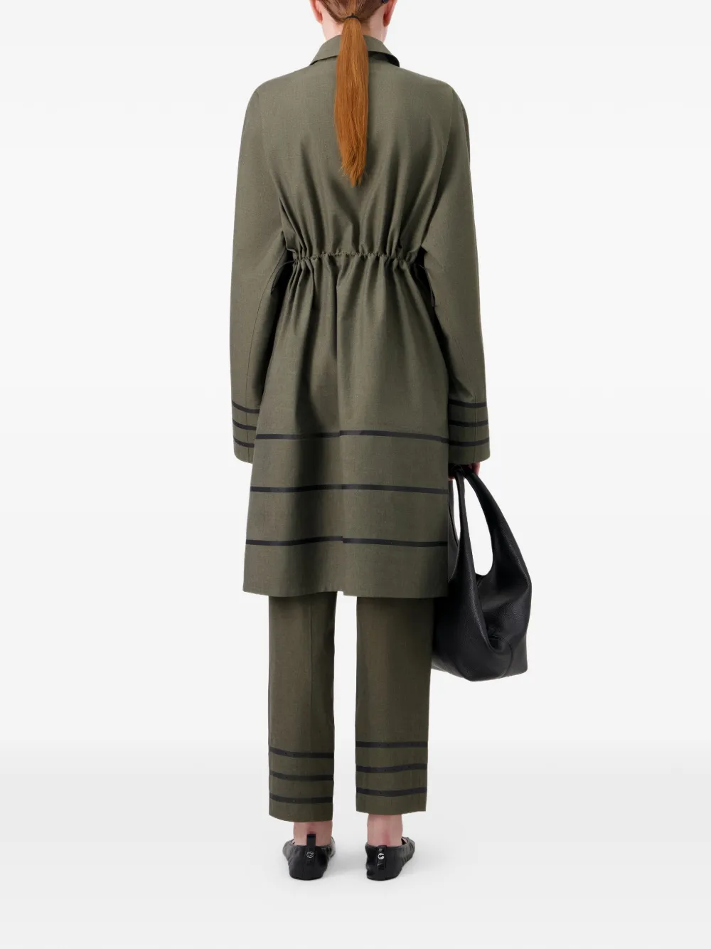 Coperni Gestreepte jas Groen