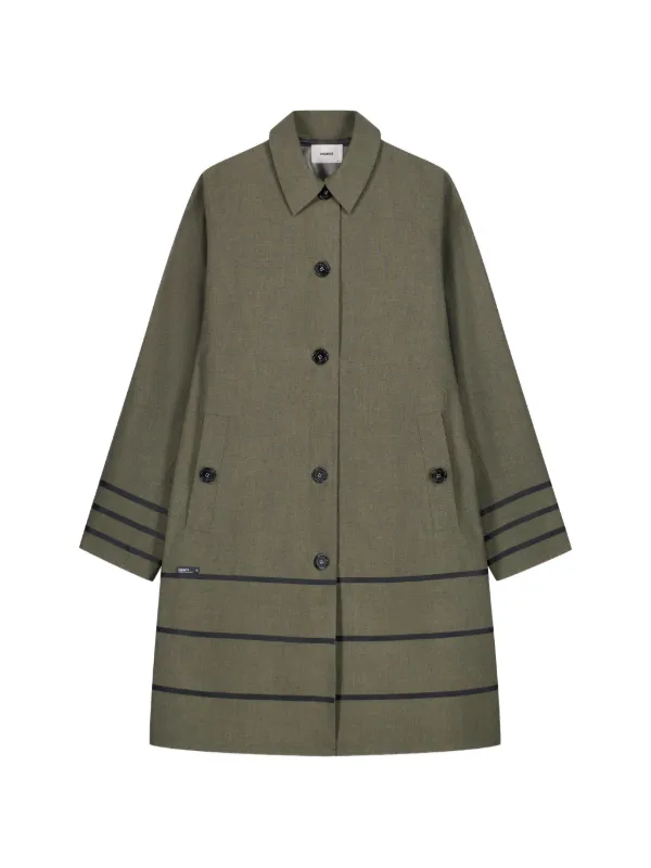 Coperni Striped Car Coat in Green