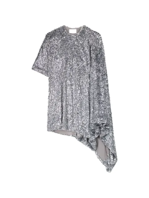 Coperni Zero draped asymmetric waste dress