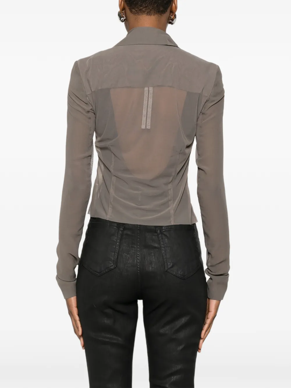 Rick Owens Klassieke bikerjack Bruin