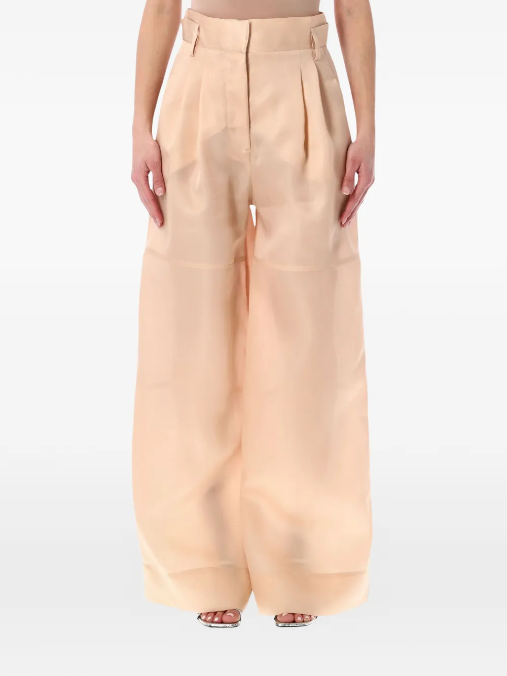 Alberta Ferretti organza trousers - Toni neutri