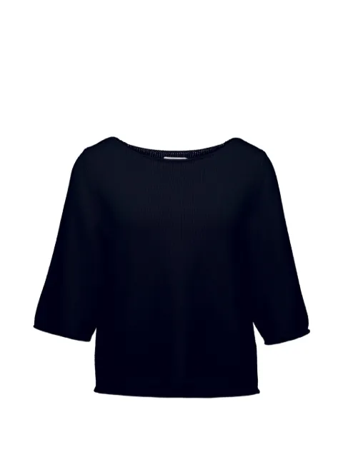 Allude ribbed knitted sweater