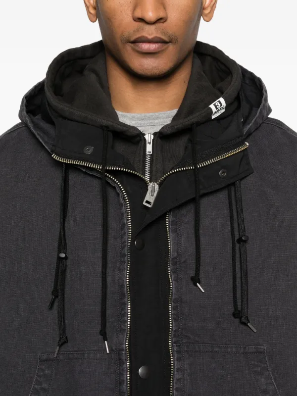 Maison MIHARA YASUHIRO Hooded Zip Coat | Grey | FARFETCH RO