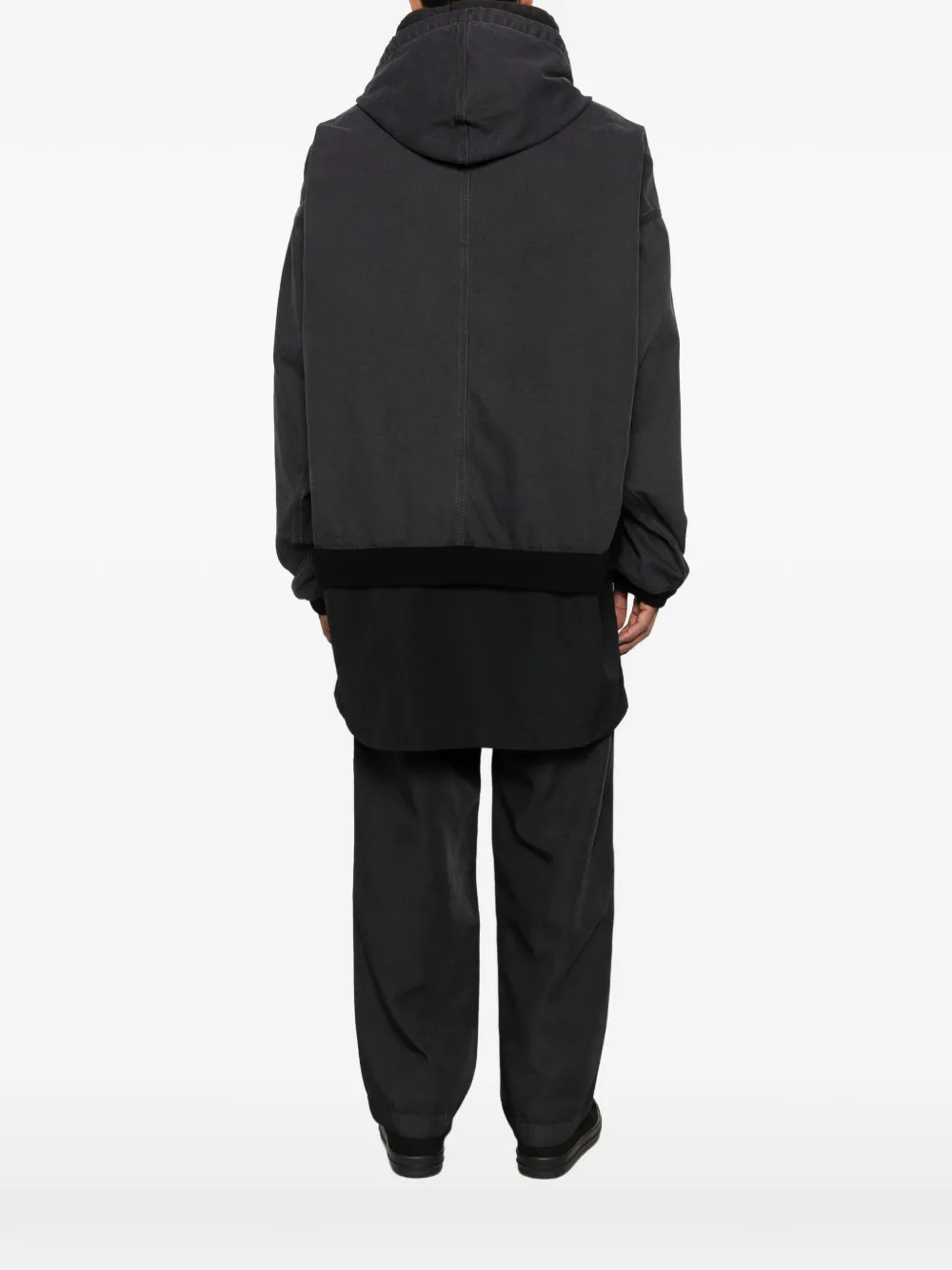 Maison MIHARA YASUHIRO Hooded Zip Coat | Grey | FARFETCH RO