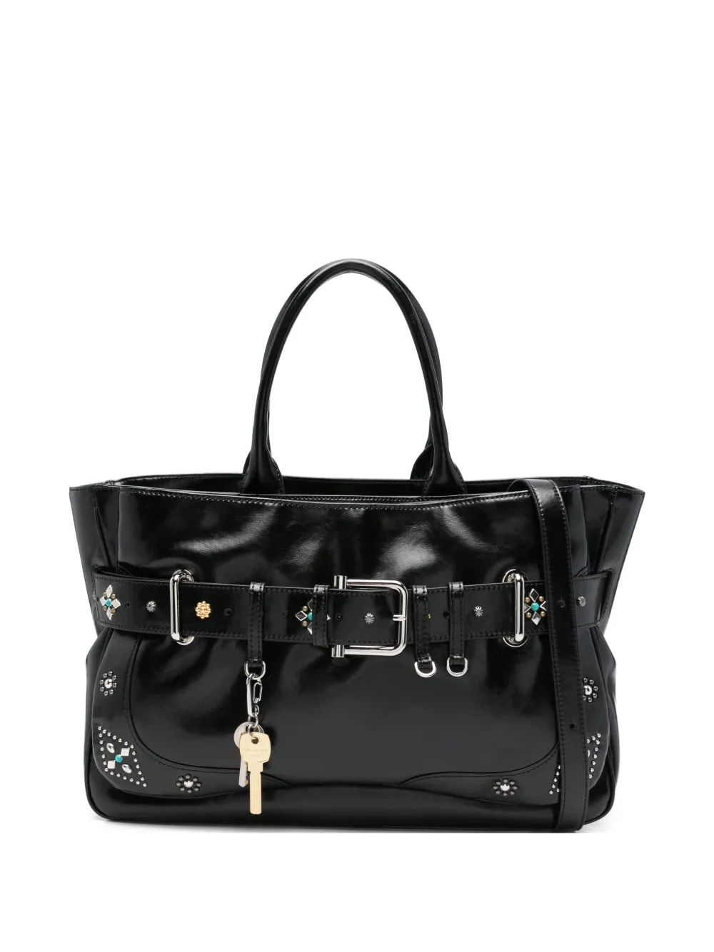 Osoi Brocle embellished buckled tote bag - Nero
