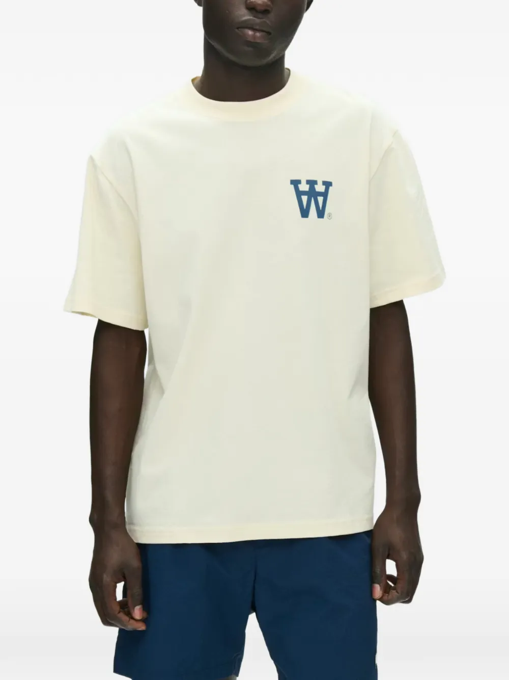 Wood Liam T-shirt met logo Beige