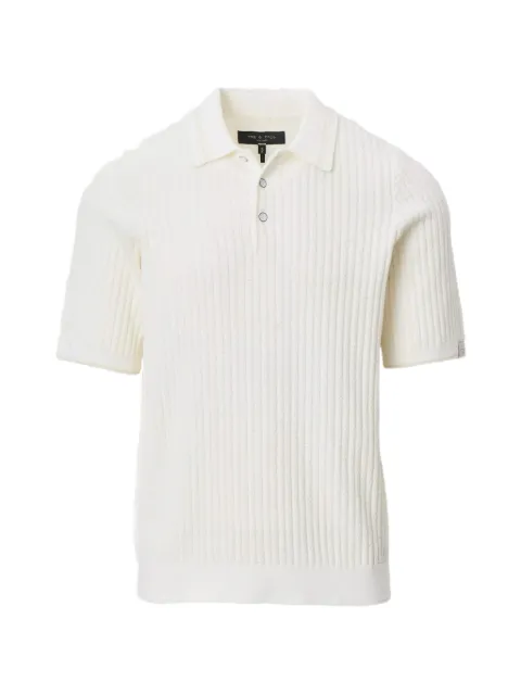 rag & bone Harvey textured polo shirt