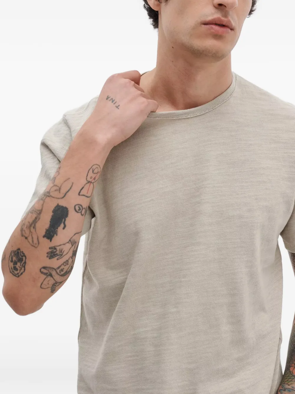 rag & bone T-shirt met ronde hals Beige