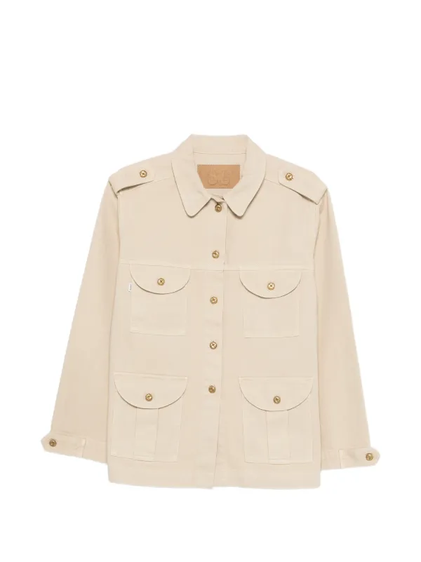 BLAZÉ Milano Nariida Flap-pocket Jacket in Neutrals