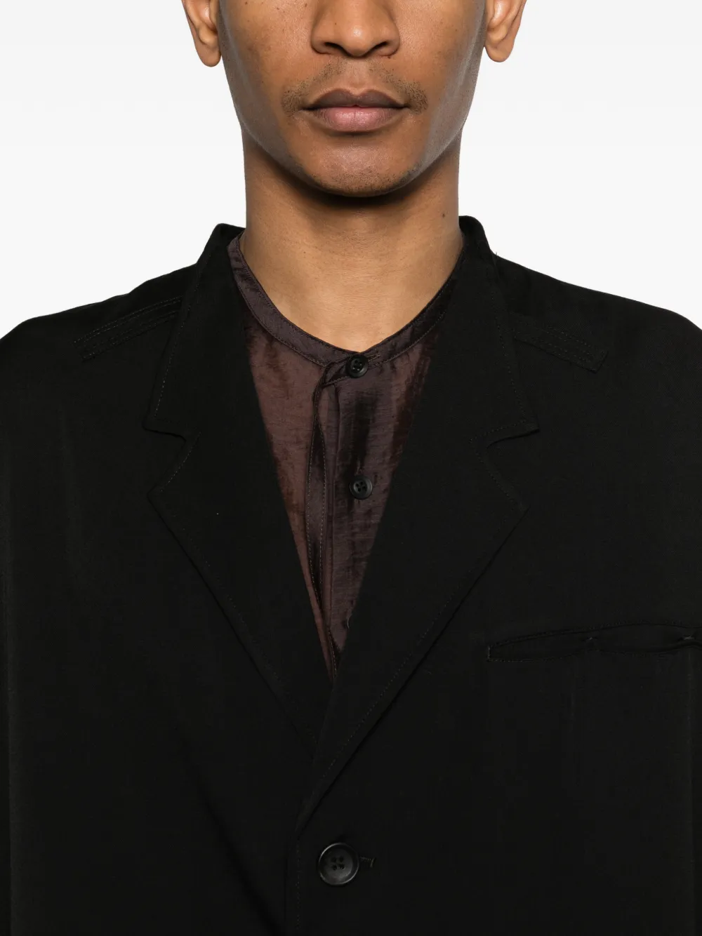 Button Single-Breasted Coat