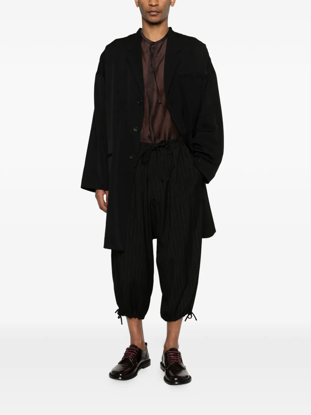 Button Single-Breasted Coat