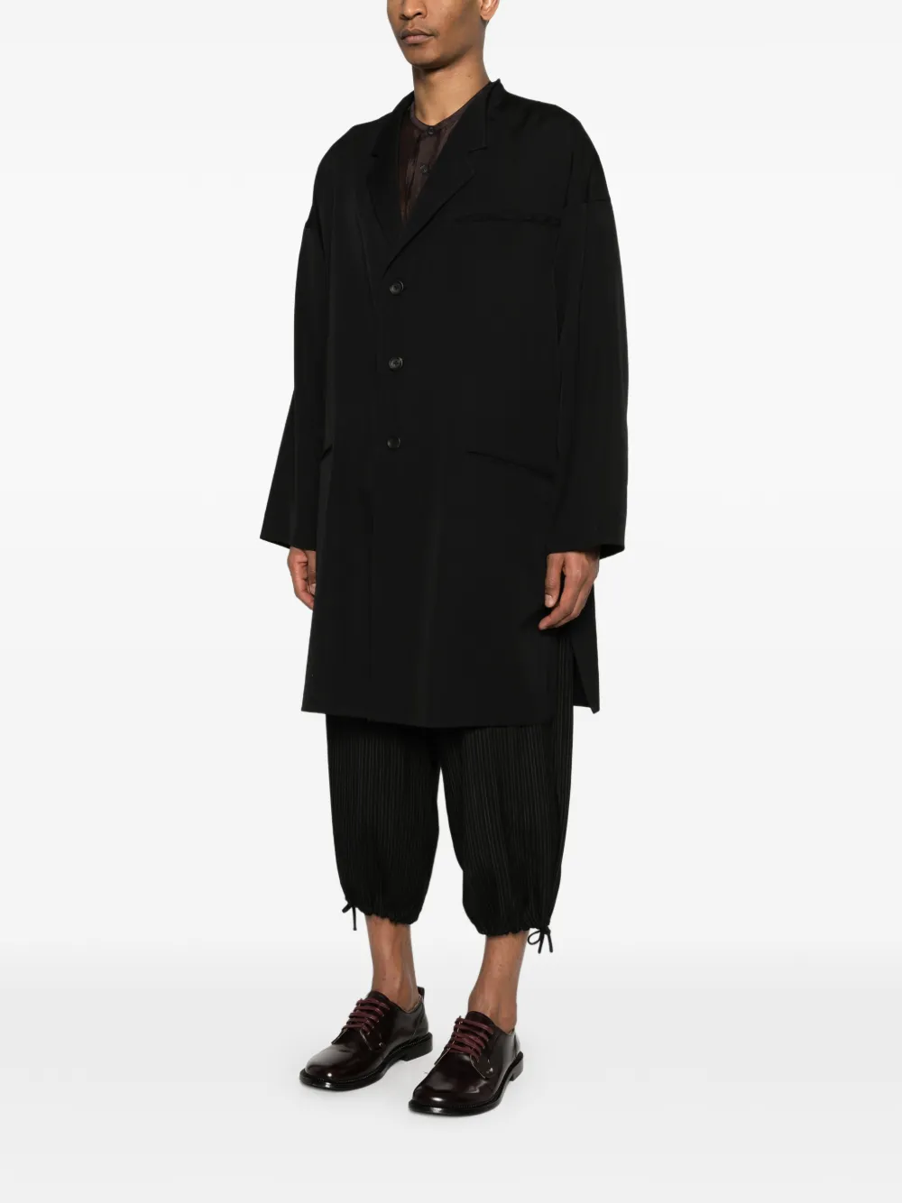 Button Single-Breasted Coat