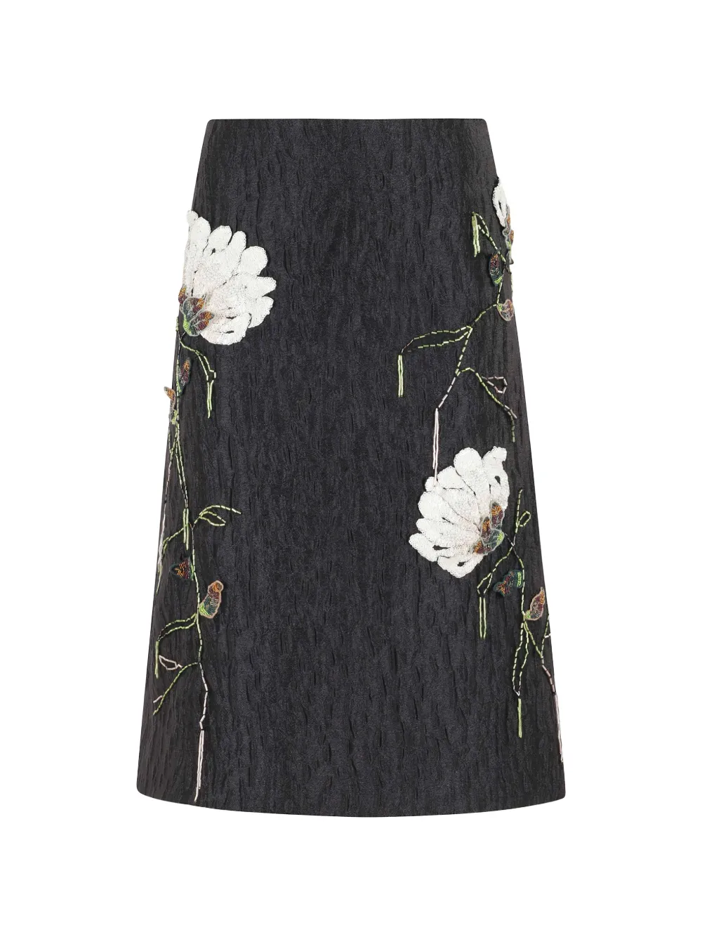 Simkhai floral embellished midi skirt - Nero